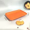 Novo prato de sushi japonês retangular de palha de trigo para salsicha em pó, prato de frutas para mesa de jantar doméstico, prato de incenso de trigo para sobremesa e churrasco