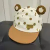 Nuevo sombrero infantil de primavera 2024 oso de dibujos animados gorra de bebé lunares de bebé sombrero de sol de borde suave