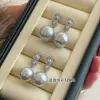 Pendientes Colgantes de Plata de Ley S925 con Perla Swarovski Clásica Estilo Princesa Diana con Circonita Microincrustada, Pendientes de Estilo Popular Novedad 2025 con un Ambiente Elegante