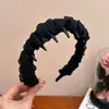 Faixa de Cabelo Plissada de Renda Doce Rosa Amor de Início de Primavera Novo Estilo Primavera Coroa Alta Antiderrapante para Lavar o Rosto com Dentes