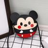 Bolsa para Niños 2024 Nueva Linda Dibujo Animado Contraste de Color Unisex PU Un Solo Hombro Cruzada Accesorios Monedero Mochila Escolar
