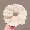 Ligas para el cabello estilo coreano, ligeras, con estampado de leopardo, elásticos para el cabello retro extragrandes, bandas elásticas para el cabello muy elásticas, scrunchies de moda para mujer