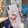 Funda Crayon Shin para Apple 15Pro Max, iPhone 15, silicona de cobertura total, resistente a caídas con dibujos animados.