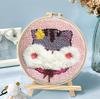 Bordado Poke Ruso Bordado a Mano DIY Paquete de Material Pintura con Lana Bordado en Pareja Poke Poke Poke Poke Show Aguja