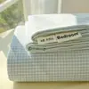 Sábanas de Algodón Lavado Grado A para Madre y Bebé Frescas Pequeñas Pieza Única Dormitorio Estudiantil Individual Doble Funda de Almohada de Algodón Puro Juego de Tres Piezas