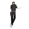 Traje deportivo de manga corta para mujer verano 2022 nuevo sentido de la moda casual hermana real moda callejera frita traje de dos piezas