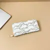 Suministro Transfronterizo Cartera Estampada de Longitud Media, Bolso de Mano Largo de Moda con Estampado de Nubes, Cartera de Gran Capacidad, Billetera para Monedas