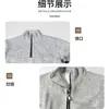Sudadera de cuello alto transfronteriza, suéter de punto casual americano con media cremallera para hombre, sudadera de manga larga jacquard patchwork otoño e invierno
