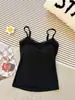 Camiseta sin mangas estilo Chica Picante Americana Versátil para Mujer Verano Encaje Patchwork Adelgazante Favorecedora Nicho Capa Interior Camisola Superior