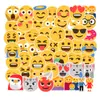 50-100 EMOJI cara sonriente EMOJI pegatinas libreta de cuenta manual pegatinas de papelería para coche pegatinas para maleta de viaje