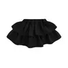 Falda de pastel para niñas coreanas, Pantalones falda blancos para niños, Falda esponjosa para niñas pequeñas, Falda de princesa con volantes de hoja de loto para niños medianos y grandes