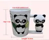 Taza de Cerámica de Panda Lindo con Asa de Panda 3D 350ml Taza de Café con Forma de Animal para Té y Regalos
