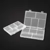 Caja L5-155-L5-260, varias cajas rectangulares transparentes de plástico con 5 compartimentos, caja de almacenamiento con compartimentos multicolor para cuentas de juguete