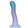 Pequeno Dildo Curvo de Silicone Líquido de Cor Mista Sem Ovo Dildo Artificial para Homens e Mulheres Plug Anal Macio Produtos para Adultos