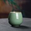 Taza de Té Celadón de Longquan Hogar Taza de Té de Cerámica Oficina Taza Pequeña sin Asa Taza de Agua con Grietas de Hielo Chinas Se Puede Grabar