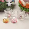 Accesorios de Resina DIY de Dibujos Animados, Adornos de Juguetes de Comida en Miniatura de Tarro de Gato 3D, Imanes para Refrigerador, Colgantes para Llaveros