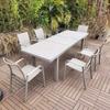 Mesa y Sillas de Comedor para Balcón Exterior Nórdico, Patio de Villa, Solárium, Jardín de Hotel, Muebles de Ocio al Aire Libre, Silla de Ratán de Cuerda