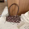 Bolsa de ombro feminina com design de nicho transfronteiriço estilo ins de bolinhas para axila, nova moda outono 2026 estilo coreano para o dia a dia
