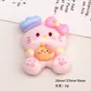 Accesorios de Resina para Manualidades de Dibujos Animados Joyería Fiesta Gatito Pegamento de Crema Pasador Funda de Teléfono Móvil Hebilla de Zapato Llavero Colgante con