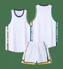 Uniformes de Basquete Esportivos Estilo Americano para Adultos e Crianças, Conjuntos de Treino Modernos, Compra em Grupo no Atacado, Gráficos, Textos e Números Impressos