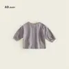 Nueva Camiseta Básica de Manga Larga Estilo Coreano para Otoño para Bebés y Niños, Top Casual Moderno y con Estilo para Niños y Niñas, Camiseta Larga