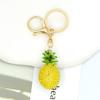 Pingente de Chaveiro de Metal Cereja Popular da Amazon com Strass, Chaveiro de Fruta, Presente de Feriado, Pequeno Presente