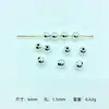 Acessórios DIY em liga 3-4-5-6-8mm contas lisas espaçador espaçador pulseira colar feito à mão com contas