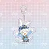 Pingente de Casal Desenho Zootopia Decoração Mochila Chaveiro Dupla Face Acrílico Presente Pequeno Fofo e Requintado