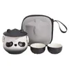 Set de Té Portátil para Viaje Panda Tetera Una Olla Dos Tazas Taza Rápida Souvenir Logo Reunión Anual de la Empresa