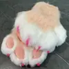 [Nova Loja] Novas Luvas Peludas em Estoque Material Pelúcia Peluda Pacote Material de Patas de Animal Pacote
