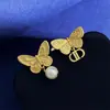 Pendientes Asimétricos de Mariposa Seiko D Home de Moda Diseño de Personalidad Colgante con Letra CD Pendientes Suaves Elegantes