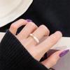 Anillo Abierto Dorado Esmaltado con Goteo de Aceite de Edad Media y Antiguo de Lujo Ligero de Gama Alta Retro Joyería de Circonita Accesorios Personalizados para Mujeres