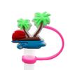Nuevo Tema Hawaiano Gorra de Paja Cubierta Antipolvo de Paja Accesorios de Decoración DIY Cubierta de Paja Tapón Antipolvo de Silicona