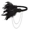 Diadema Vintage Europea y Americana 1920 Inspirada en El Gran Gatsby Diadema de Plumas Accesorios para el Cabello de Fiesta de Cóctel