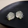 Novo chinês 925 Anti-prata Agulha Pequeno Fresco All-match Flower Stud Brincos para Mulheres Light Luxury Niche High-end Brincos de pérolas para mulheres