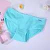 A001 Atacado de Roupa Íntima Feminina 100% Algodão, Estilo Jovem Calcinha de Algodão Puro na Virilha Baixa, Respirável, Pacote com 12