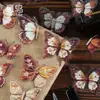 Yi Niao Weaving Butterfly Diary Series Pacote de Adesivos PET Material de Tricô Borboleta Material para Patchwork DIY 6 Estilos