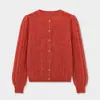 Chegada Nova 27/08: Suéter de Tricô com Jacquard Vazado de Lã Mohair Fofa para Mulheres, Novo Estilo Outono, Atacado 22070