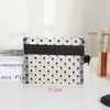 Bolsa de Maquiagem de Rede Estilo Ins Super Popular Bolsa de Maquiagem Portátil Feminina Malha de Amor Boca de Maquiagem Envelope Vermelho Armazenamento de Cosméticos