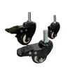 Ruedas Giratorias Doradas con Diamantes de 1.5 pulgadas Ruedas Giratorias Negras de 2 pulgadas Ruedas con Vástago Roscado Ruedas para Maceteros Instalación Rápida