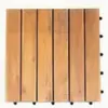 Pisos de Madera Anticorrosión para Jardines y Balcones, Paneles de Madera para Exteriores para Pisos de Patio y Adoquinado Entrelazables