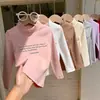 Camiseta para Bebés y Niños Primavera y Otoño Capa Base Semi-cálida Engrosada para Bebé Top Otoño e Invierno Niños Niñas Ropa Interior Top de Cuello Semi-alto