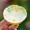 Glaseado de Yema de Huevo de Fábrica Taza de Té Margarita Pequeña Taza de Té de Cerámica Taza Personal Juego de Té para Oficina Taza de Té