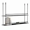 Rack de Armazenamento Hanger Estante Organizador de Tubo Redondo de Liga de Alumínio Minimalista de Luxo Leve Suporte de Chão Decorativo