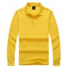 Otoño e Invierno nuevo algodón puro Perla polo para hombre camiseta de manga larga con solapa para hombre ropa de trabajo amplia camisa cultural corporativa