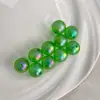 Cuentas redondas acrílicas iridiscentes mate de 16 mm, accesorios de cuentas para DIY para cadenas de teléfono, llaveros, colgantes y materiales decorativos