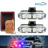 Controle remoto sem fio 4 LEDs um para dois Luz de flash de rede para carro LED um para quatro para seis para oito