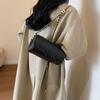 Bolso pequeño tipo cilindro con relleno de algodón de moda para mujer, nuevo estilo popular otoño e invierno 2024, bolso cruzado con cadena de diamantes para el hombro