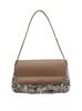 Bolsa de Cor Contrastante com Design de Nicho para Comércio Exterior 2024 Novo Estilo Versátil Feminina Ombro Axila Bolsa Transversal Pequena Quadrada