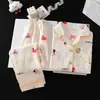 Pijama infantil estilo princesa, de manga larga, para primavera y otoño, con diseño de nube de dibujos animados, hecho de algodón fino, nueva colección 2026, ropa de estar para niñas de verano